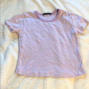 Brandy Melville purple stripe crop top